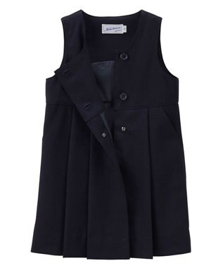 MIKI HOUSE HOT BISCUITS 【95-140cm】ウール素材のジャンパースカート 紺