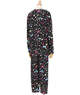 tsumori chisato SLEEP ツモリチサト パジャマ 綿100%(本体) あったか 長袖 長ズボン レディース UDW401 /ワコール ブラック