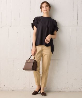 組曲 S 【WEB限定】ストレッチテーパード パンツ ベージュ系