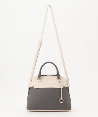 組曲 【ショルダーベルト付き】ボストンハンドバッグ グレー系