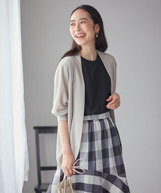 ANY 【UVケア/接触冷感】ドルマンスリーブカーディガン ベージュ