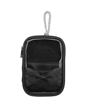 WEGO 【痛バ＆推し活グッズ】ダブルリボンサテンアクスタポーチ ブラック