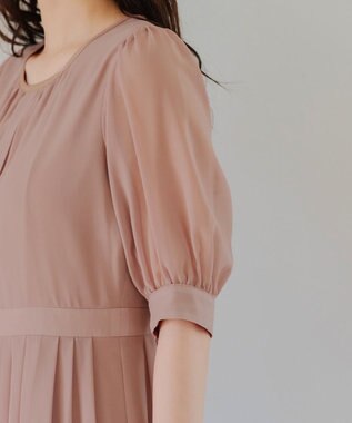 Tiaclasse 【洗える】シフォンワンピース ピンク