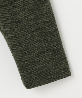 JOSEPH ABBOUD MOUNTAIN 【UNISEX】ランダムスラブリップハーフジップ カーキ系