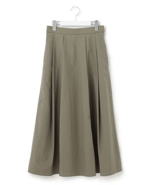 23区 【WEB限定】マットナイロンタフタ フレアスカート カーキ