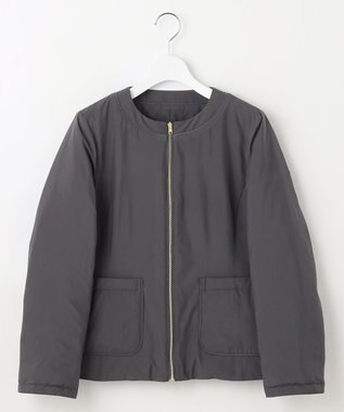 自由区 【カタログ掲載】ライトダウンリバーシブルノーカラー ジャケット スレート