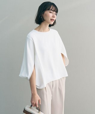 UNFILO L ジョーゼット ドルマンプルオーバー オフ