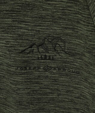 JOSEPH ABBOUD MOUNTAIN 【UNISEX】ランダムスラブリップハーフジップ カーキ系