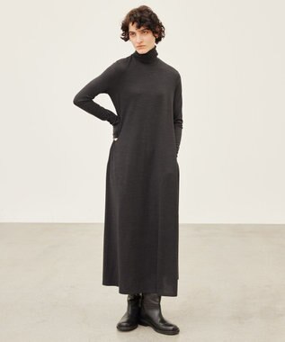 BEIGE， 【洗える】CALDANA / タートルネックロングドレス C.Gray