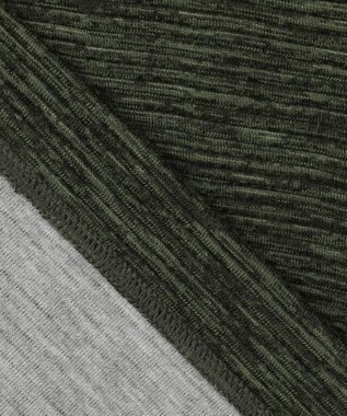 JOSEPH ABBOUD MOUNTAIN 【UNISEX】ランダムスラブリップハーフジップ カーキ系