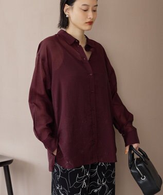 AMERICAN HOLIC ラスターシアーシャツ Charcoal Gray