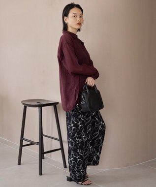 AMERICAN HOLIC ラスターシアーシャツ Charcoal Gray