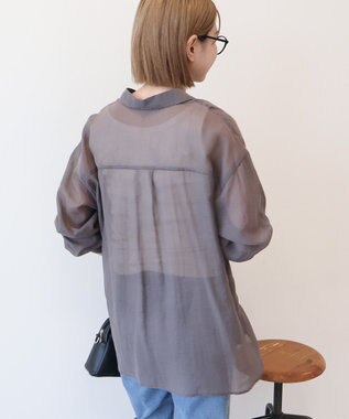 AMERICAN HOLIC ラスターシアーシャツ Charcoal Gray