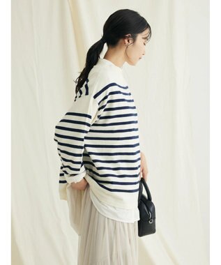 CRAFT STANDARD BOUTIQUE とてもちボーダーニットプルオーバー Off White