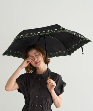 YECCA VECCA 【because】チューリップ刺繍ミニ Black