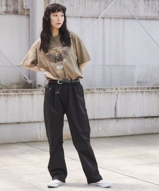 WEGO 【ウエストゴム/手洗い可】チノイージーパンツ ブラック