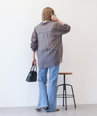 AMERICAN HOLIC ラスターシアーシャツ Charcoal Gray