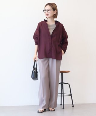 AMERICAN HOLIC ラスターシアーシャツ Charcoal Gray