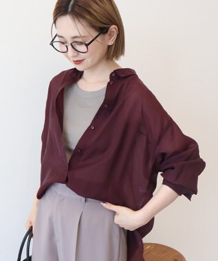 AMERICAN HOLIC ラスターシアーシャツ Charcoal Gray