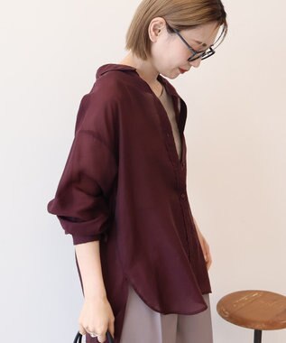 AMERICAN HOLIC ラスターシアーシャツ Charcoal Gray