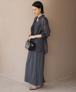 AMERICAN HOLIC ラスターシアーシャツ Charcoal Gray