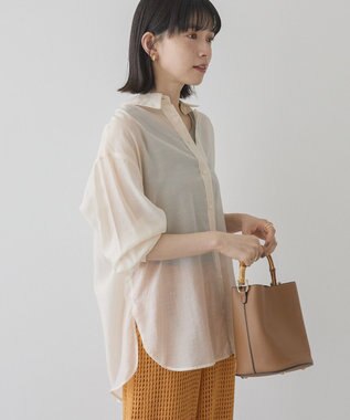 AMERICAN HOLIC ラスターシアーシャツ Charcoal Gray