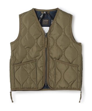 UNFILO 【120-150cm】TAION ミリタリーZIP Vネックダウンベスト(UNISEX)