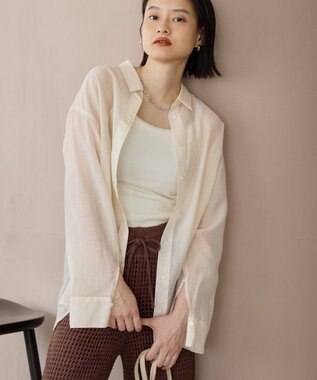 AMERICAN HOLIC ラスターシアーシャツ Charcoal Gray