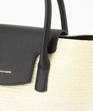 LA BAGAGERIE フラップ2WAYかごトートバッグ アイボリー