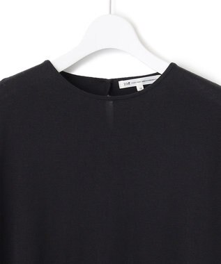 23区 【洗える】コットンアセテート プルオーバー ニット ブラック系