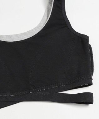 WEGO 【ハーフトップ＆ショーツセット】Liliane　Ciel　クロスロゴ グレー