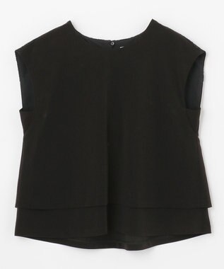 ANY フレンチスリーブブラウス×パンツ セットアップ ブラック系