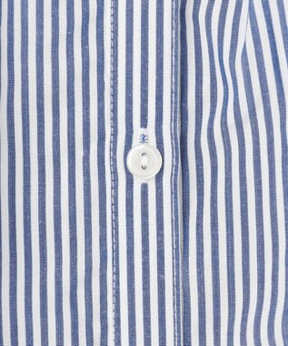 ANY スタンドネックブラウス ブルーロンスト