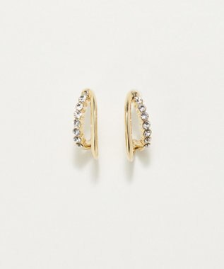 Phoebe 〈アレルギー対応〉ブリリアントダブルフープセラミックピアス　ゴールド ゴールド