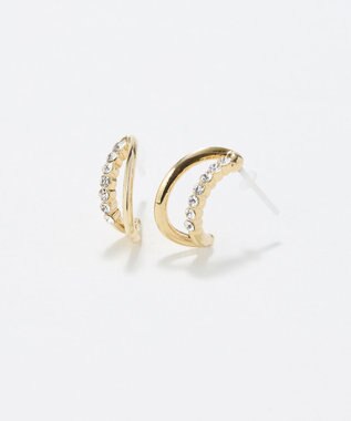 Phoebe 〈アレルギー対応〉ブリリアントダブルフープセラミックピアス　ゴールド ゴールド