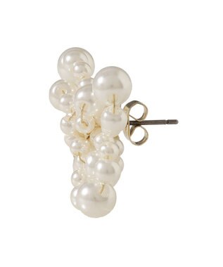 earth music&ecology パールフラワーピアス Ivory