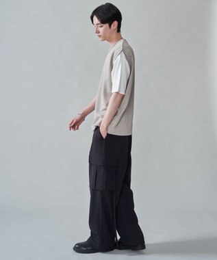 WEGO 【２点セット/ベスト×Tシャツ】アンサンブルベスト（SS） ライトベージュ