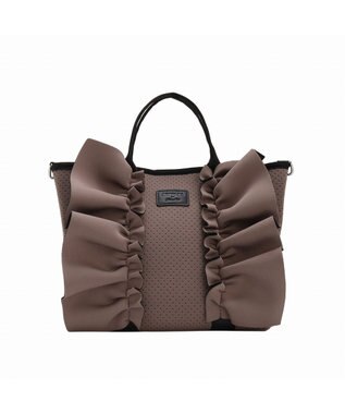 ACE BAGS & LUGGAGE JEWELNA by Jewelna Rose フリルトートバッグ 16205 軽量 2WAY ショルダーバッグ リボン グレージュ