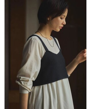 Green Parks Ｂ．ＳＥＴ２点ニットジレ＋ワンピース Black