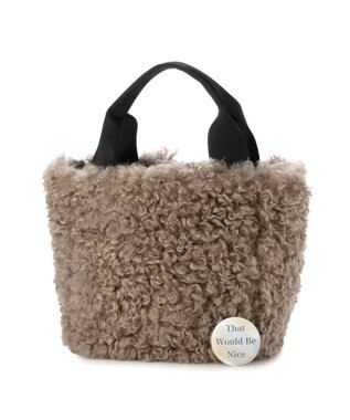 UNBILLION カシュカシュ cachecache / フェイクファー×チェック柄リバーシブルトート