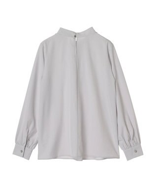 earth music&ecology パールタックブラウス Light Gray