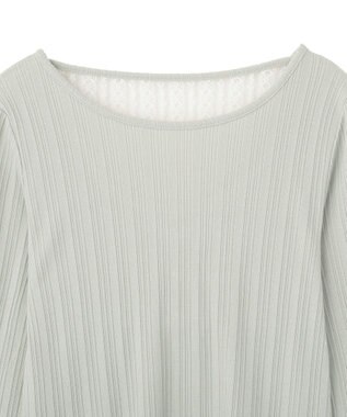 earth music&ecology ランダムチェーンリブバックレースプルオーバー Light Green