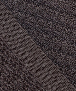 JOSEPH HOMME 【洗える】ジオメトリックボーダー　ポロニット ダークブラウン系3