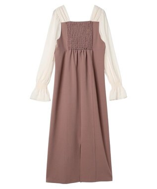 earth music&ecology ショルダードッキングワンピース Mocha