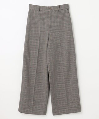 ANY 【ウエストゴム/ストレッチ/裏起毛】シークレットウォーム　ワイド ベージュ千鳥