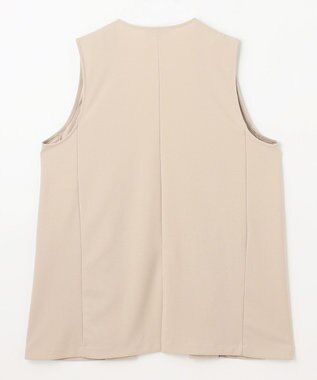 ANY 【洗濯機可】カットジョーゼットジレ サンドベージュ