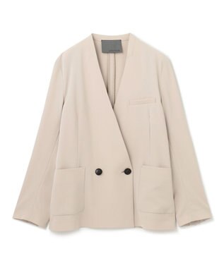 uncrave 【接触冷感・撥水・洗濯機洗い可】クールタッチツイル ジャケット（uncrave STANDARD） ピンクベージュ