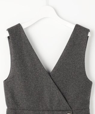 ANY SIS 【2SET】ジャンパースカート × ニット セット チャコール×アイボリー