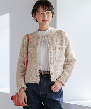 23区 【見上愛さん着用/GLOW掲載】ツイード ニット ジャケット