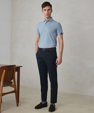 GOTAIRIKU 3年連続売上NO1/キングサイズ登場【仕事で着られる】キレイめ 鹿の子 BIZ ポロシャツ ターコイズブルー(26年新色)